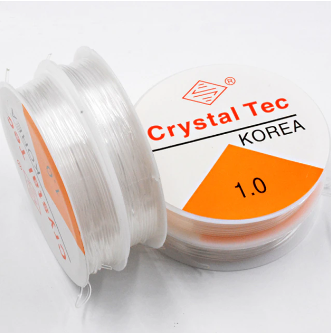 Эластичная нить-резинка  Crystal Tec Корея без оплетки цв. прозрачный Разные диаметры (FSS-01)