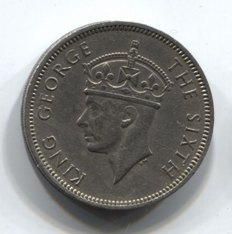 1/2 рупии 1951 Маврикий XF