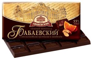 Шоколад БАБАЕВСКИЙ 100г Апельсин/миндаль