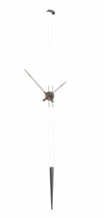 Настенные часы Pendulo T графитовая сталь-орех