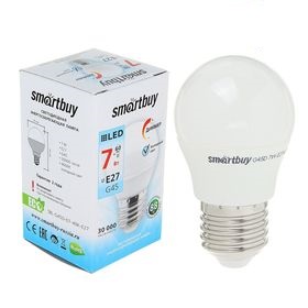 Лампа светодиодная G45-12W-4000K-E27, SMARTBUY