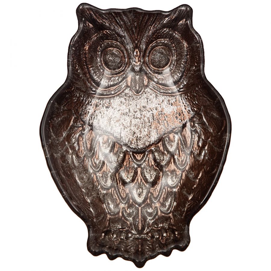 Блюдо "Owl" brown 17х12х3.5 см