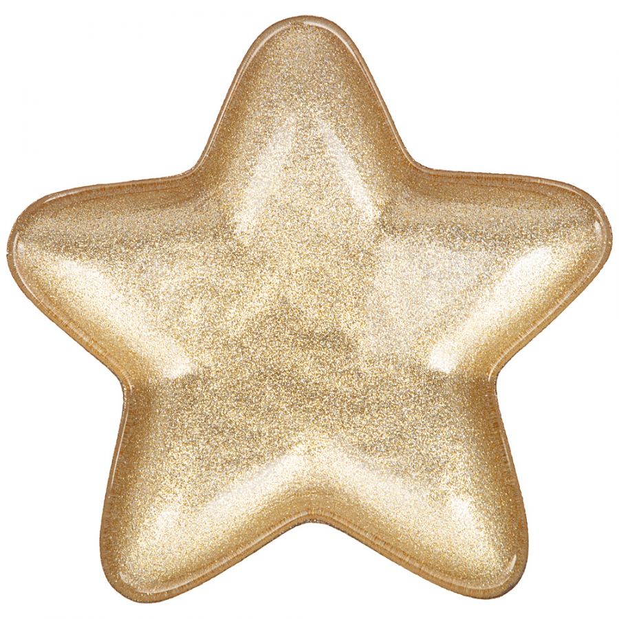 Блюдо "Star" gold shiny 17х17 см