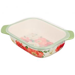 ФОРМА ДЛЯ ЗАПЕКАНИЯ С ПЛАСТИКОВОЙ КРЫШКОЙ AGNESS "МАКИ" 25,5*19*8 СМ