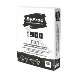 ByProc Самонивелирующийся пол на цементной основе EZF-900, 25 кг, шт код:061228