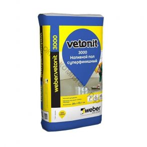 Weber Vetonit 3000 Суперфинишный наливной пол, 20 кг, шт код:055683