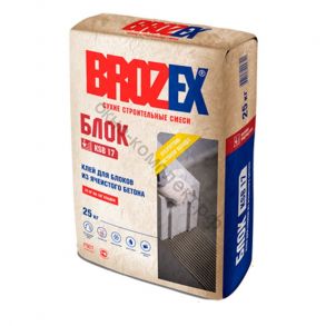 Brozex KSB-17 Клеевая смесь для блоков из ячеистого бетона, 25кг, шт код:011920