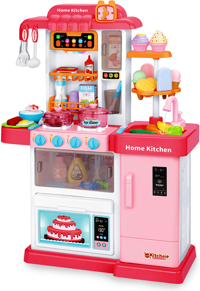 WD-P35 Детская кухня игровая Home Kitchen с водичкой и настоящим паром 76 см.