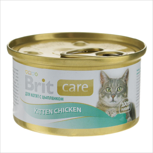 Влажный корм для котят Brit Care Kitten с курицей