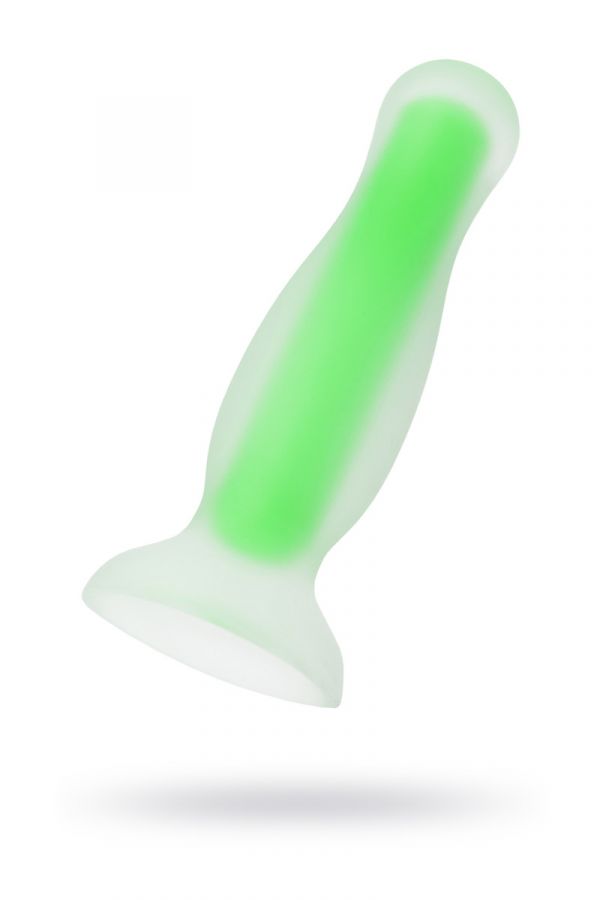 Анальная втулка, светящаяся в темноте BEYOND BY TOYFA MORTIMER GLOW, силикон, зеленая, 12,5 см