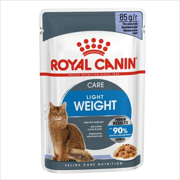 Влажный корм для кошек Royal Canin Light Weight Care низкокалорийный кусочки в желе