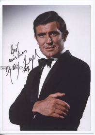 Автограф: Джордж Лэзенби. "Бондиана". "Джеймс Бонд". "Агент 007"