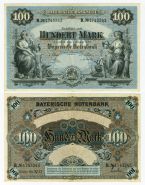 Германская Империя - 100 марок 1900 года Bayerische Notenbank #1743243