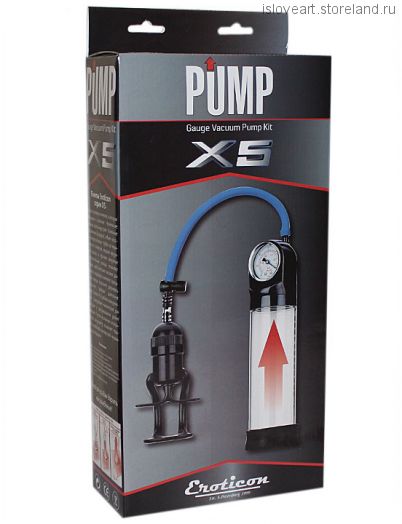 Помпа вакуумная Eroticon PUMP X5 с манометром, 70x200 мм