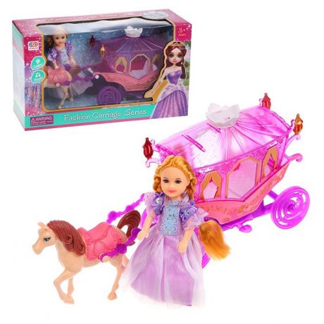 Карета 200259305 с куклой и лошадью