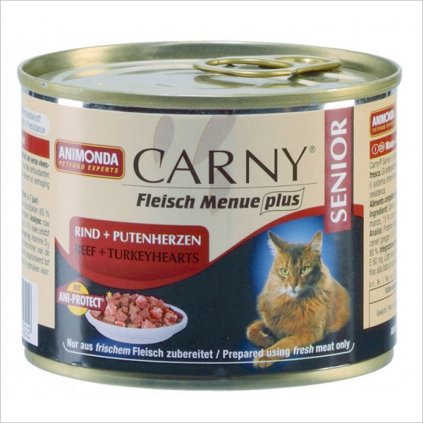 Влажный корм для кошек Animonda Carny с говядиной и сердцем индейки