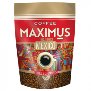 Кофе растворимый МAXIMUS Mexico freeze-dried Арабика м/у 70г
