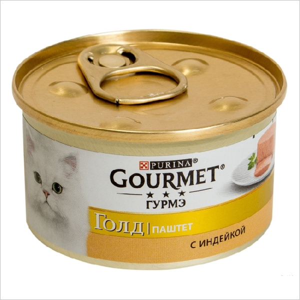 Влажный корм для кошек Gourmet Gold паштет с индейкой
