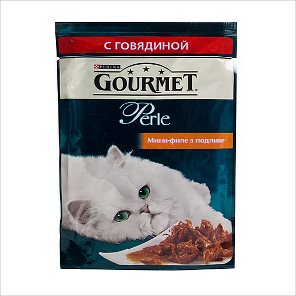 Влажный корм для кошек Gourmet Perle с говядиной