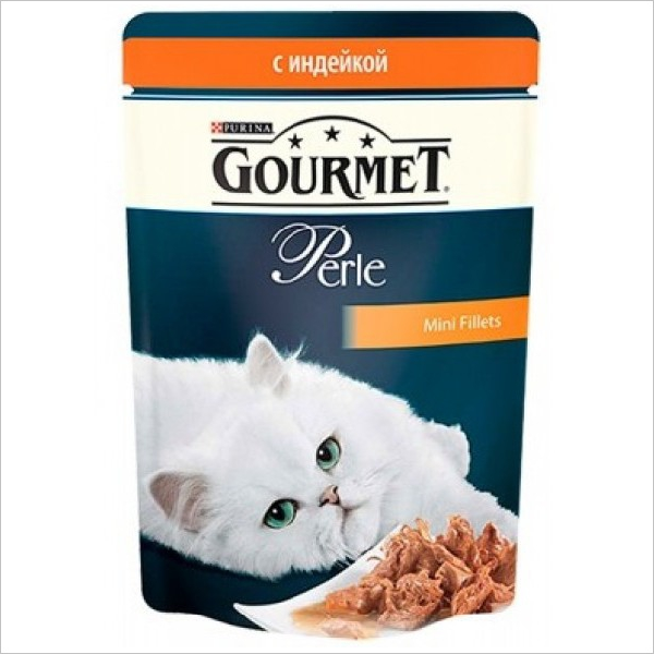 Влажный корм для кошек Gourmet Perle с индейкой