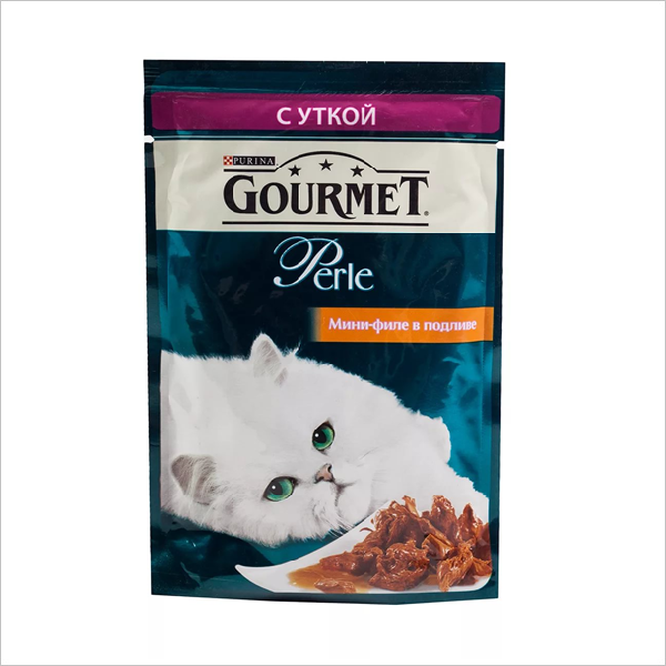 Влажный корм для кошек Gourmet Perle с уткой