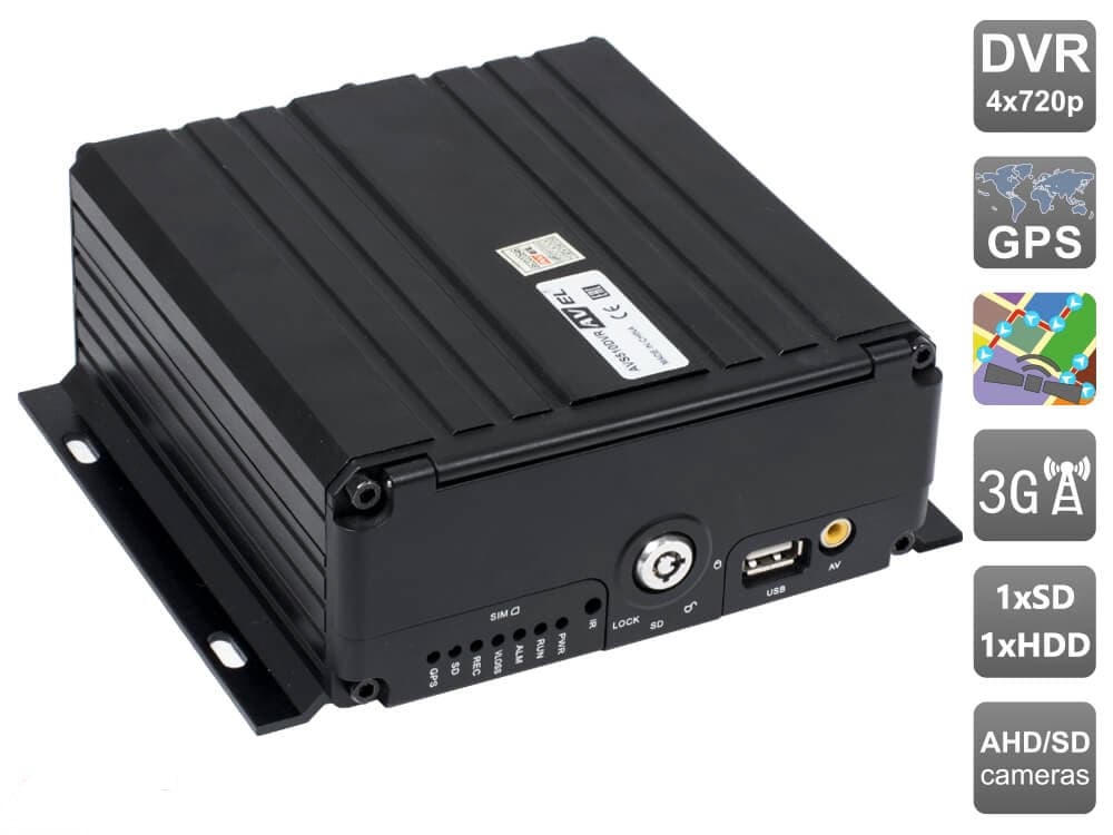 Четырёхканальный AHD видеорегистратор AVS510DVR с 3G и GPS