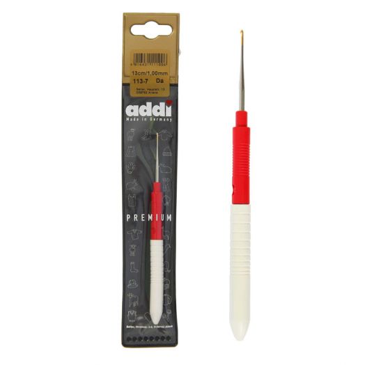 Крючок для вязания тонкой пряжей ADDI с ручкой (113-7)