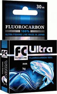 Леска AQUA FC Ultra Fluorocarbon 100 0,22mm 30m