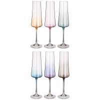 Набор бокалов для шампанского из 6шт "Xtra colors" 210мл