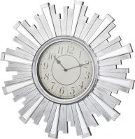 Часы настенные кварцевые "Swiss home" цвет:серебро 50x50x4 см. циферблат=20 см.