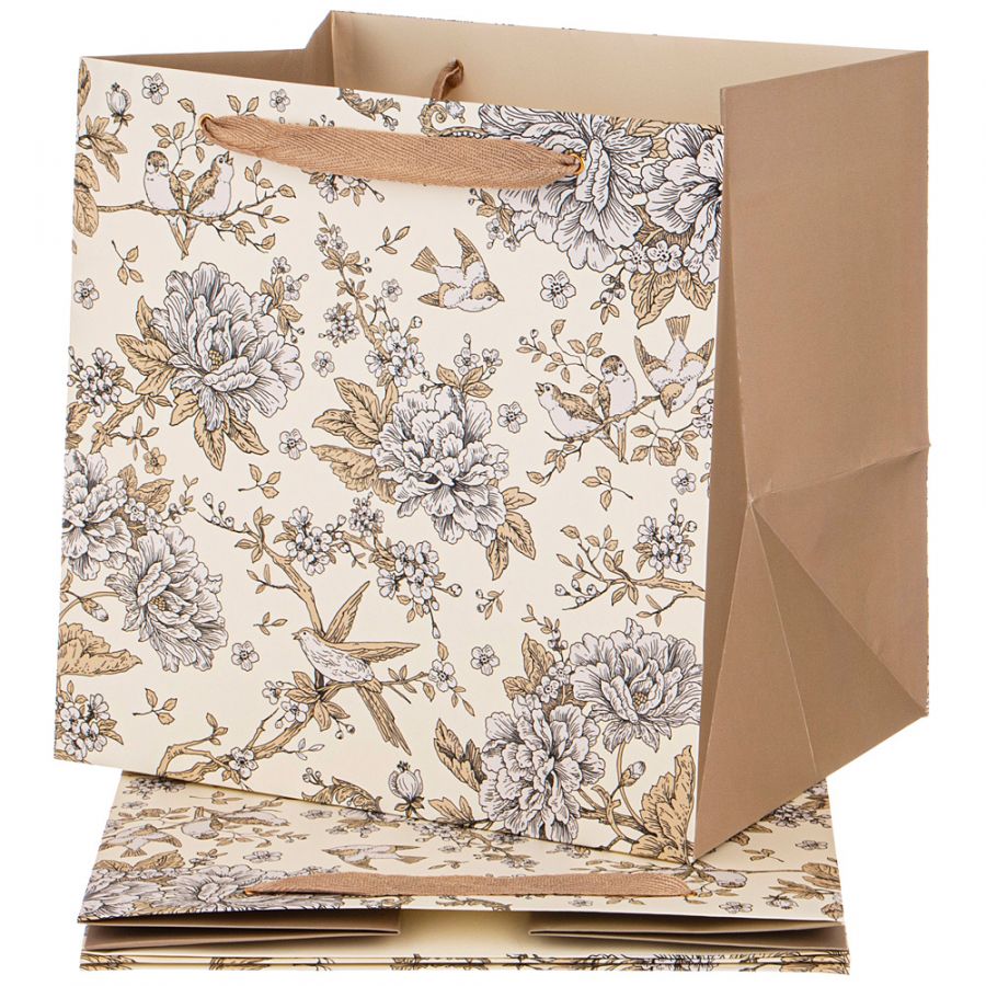 Комплект бумажных пакетов из 4 шт. "Royal garden" 30x30x25 см.