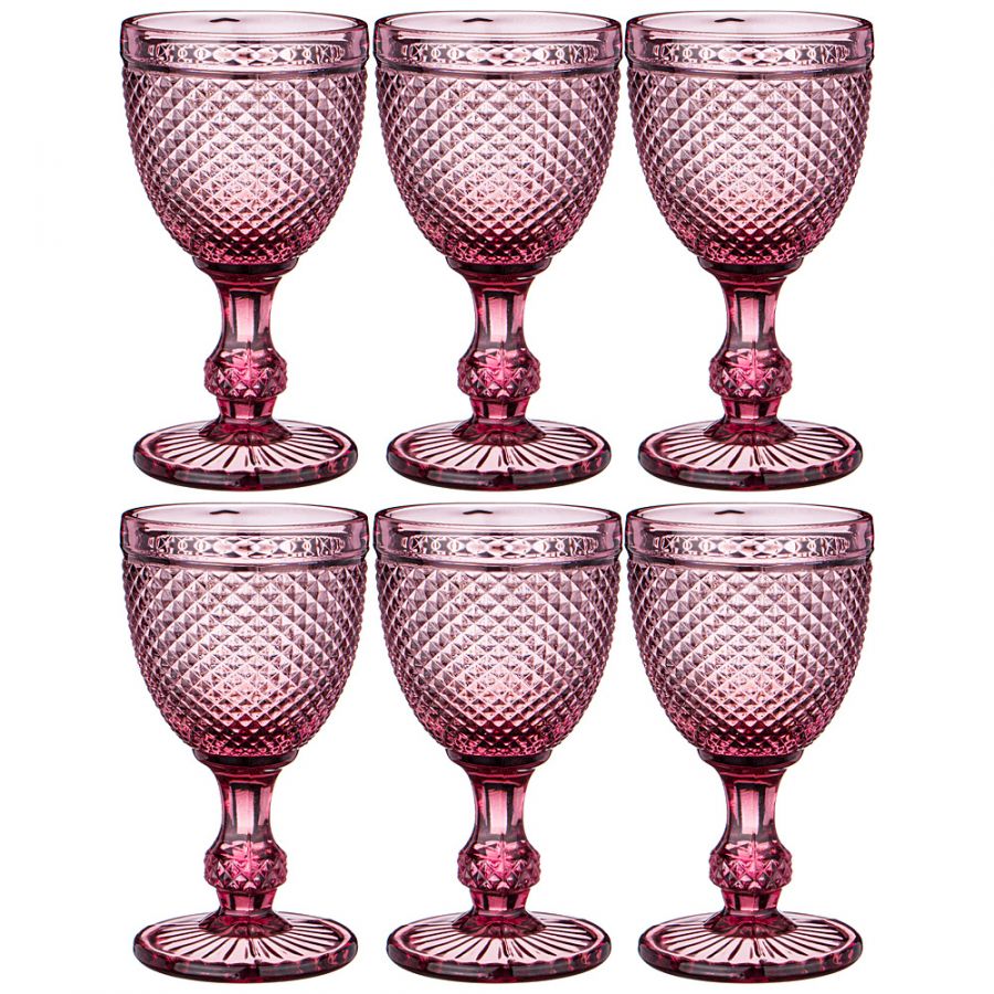 Набор бокалов для вина "Гранат" 6шт. серия "Muza color" 300мл. / в=17 см