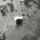 фото Пуговица Квадрат 16L-10 мм на ножке, пластик под металл с эмалью ПР105 черный