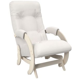 Кресло- гляйдер Модель 68 (Манго 002 /Дуб шампань) Белый