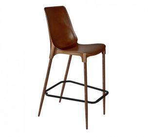Барный стул Sheffilton SHT-ST75/S69-C коричневый/темный орех