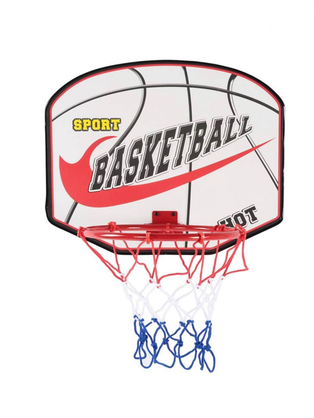 Баскетбольное кольцо металлическое 22 см. со щитом, мячом и насосом (TCX40-2)