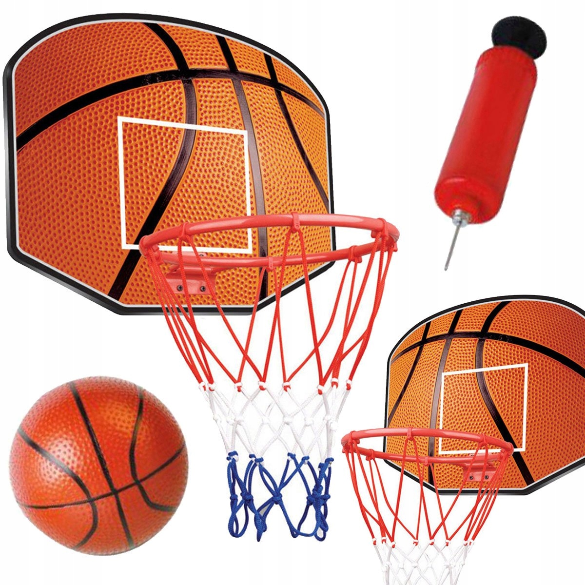 Баскетбольный щит с металлическим кольцом, мячом и насосом (TCX50-3)