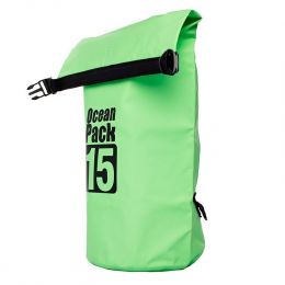 Водонепроницаемая сумка Ocean Pack, 15 л, цвет Зелёный