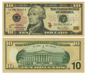 10 долларов США 2006 года G7 (Чикаго), UNC Пресс (нечастая)