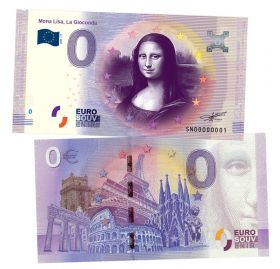 0 ЕВРО - Мона Лиза (Mona Lisa, La Gioconda). Памятная банкнота
