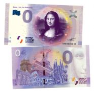 0 ЕВРО - Мона Лиза (Mona Lisa, La Gioconda). Памятная банкнота ЯМ