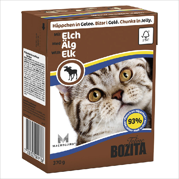 Влажный корм для кошек Bozita кусочки в соусе с мясом лося