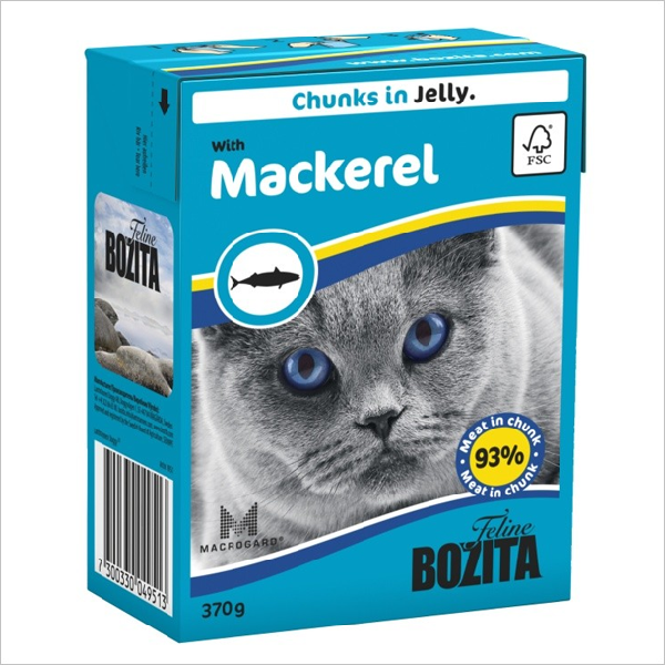 Влажный корм для кошек Bozita кусочки в желе со скумбрией