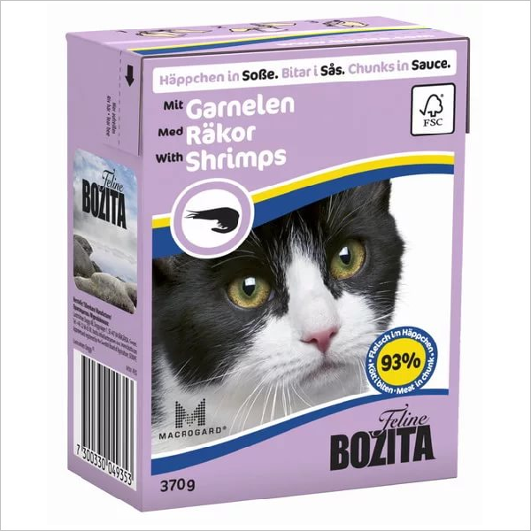 Влажный корм для кошек Bozita кусочки в соусе с креветками