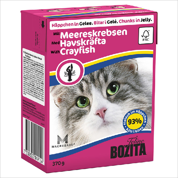 Влажный корм для кошек Bozita кусочки в желе с лангустом