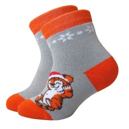 Детские махровые носки С5061 "Тигрята"