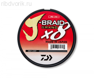 Леска плетеная DAIWA "J-BRAID GRAND X8" 0.13MM-135M GRAY-LIGHT