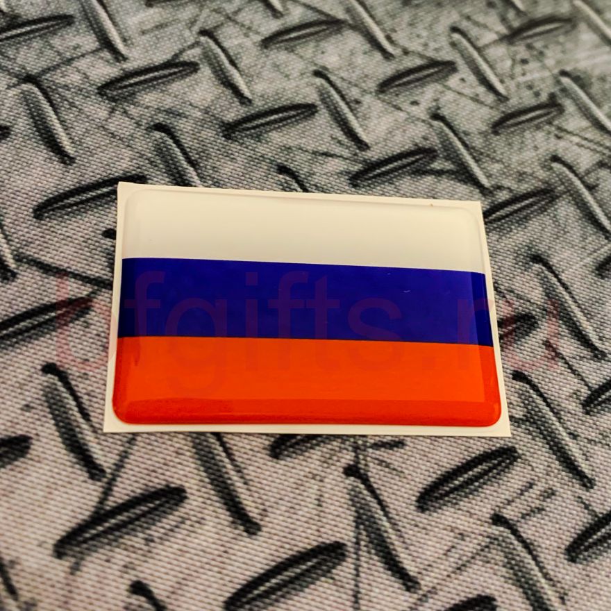 Объемная наклейка Флаг РФ