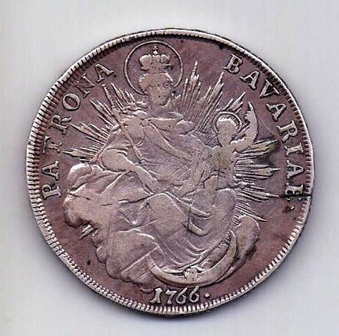 1 талер 1766 Бавария XF Редкий год