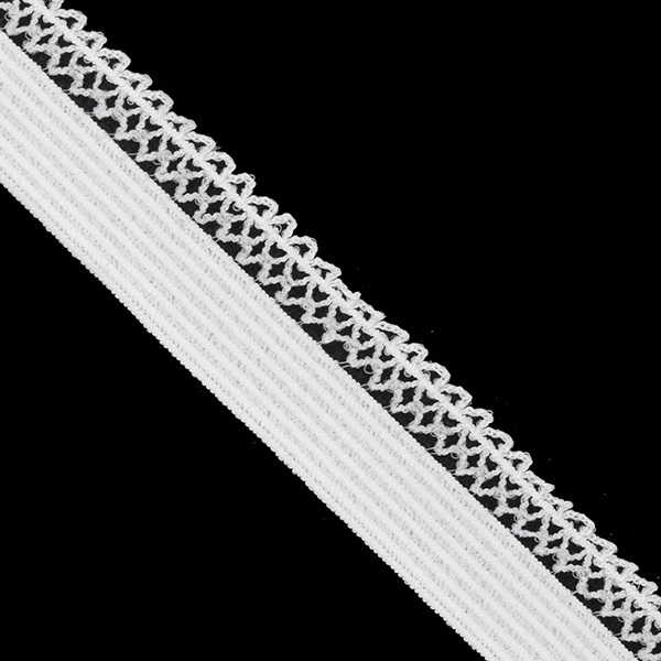 Резинка TBY бельевая ажурная ультра-мягкая ширина 15 мм Цвета черный / белый (RB05)